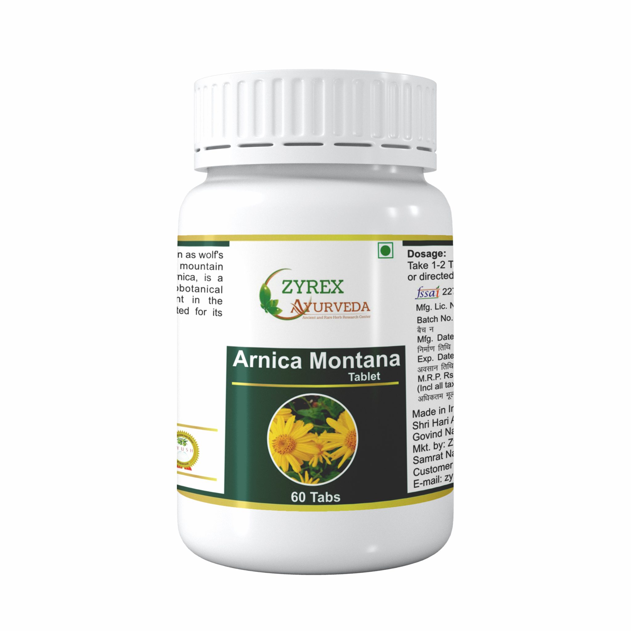 Zyrex Arnica Montana Tablet 60 Tablets – Zyrex Ayurveda