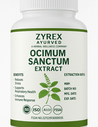 Zyrex Ayurveda Ocimum Sanctum Extract Tablets Pack of 60 Tablets Pack