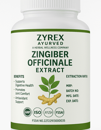 Zyrex Ayurveda Zingiber Officinale Extract Tablets Pack of 60 Tablets Pack