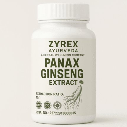 Zyrex Ayurveda Panax Ginseng Extract Tablets Pack of 60 Tablets Pack
