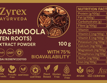 Zyrex Ayurveda Dashmool / Dashmool/ Dashamoola / Dasmool / Dashmul /Dashamula Extract Powder Pack of 100 Gram