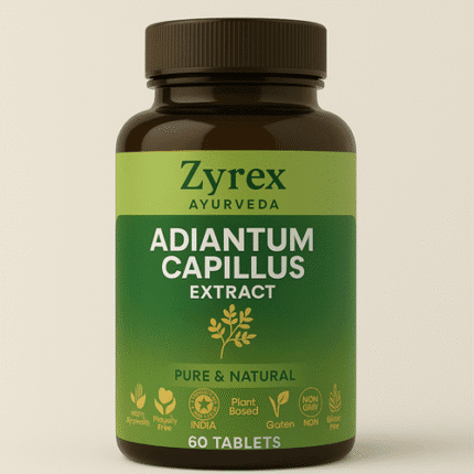 Zyrex Ayurveda Adiantum Capillus I Capillary Herb Extract Tablets Pack of 60 Tablets Pack