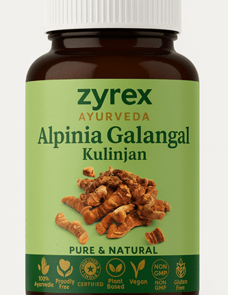 Zyrex Ayurveda Alpinia Galangal I Kulinjan Extract Tablets Pack of 60 Tablets Pack