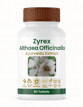 Zyrex Ayurveda Althaea Officinalis Extract Tablets Pack of 60 Tablets Pack