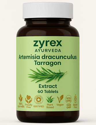 Zyrex Ayurveda Artemisia dracunculus / Tarragon Extract Tablets Pack of 60 Tablets Pack