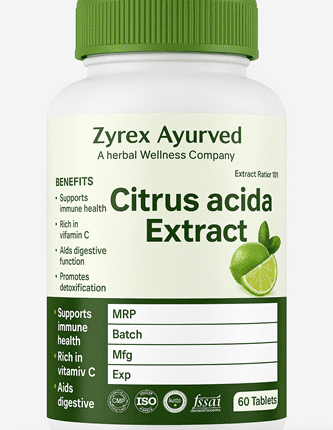 Zyrex Ayurveda Citrus Acida Extract Tablets Pack of 60 Tablets Pack