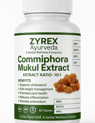 Zyrex Ayurveda Commiphora Mukul Extract Tablets Pack of 60 Tablets Pack