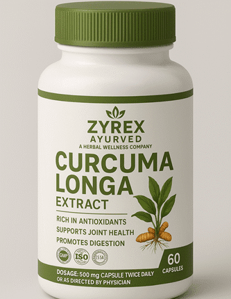 Zyrex Ayurveda Curcuma Longa Extract Tablets Pack of 60 Tablets Pack