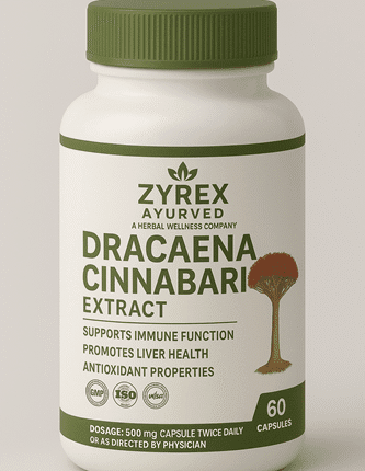 Zyrex Ayurveda Dracaena Cinnabari Extract Tablets Pack of 60 Tablets Pack