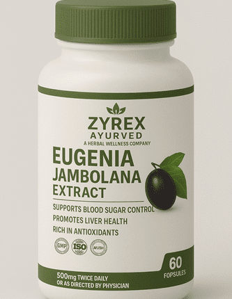 Zyrex Ayurveda Eugenia Jambolana Extract Tablets Pack of 60 Tablets Pack