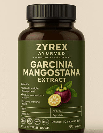 Zyrex Ayurveda Garcinia Mangostana Extract Tablets Pack of 60 Tablets Pack