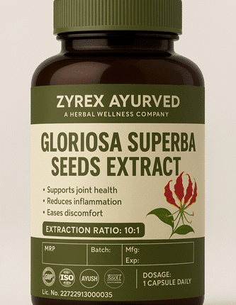 Zyrex Ayurveda Gloriosa Superba Seeds Tablets Pack of 60 Tablets Pack