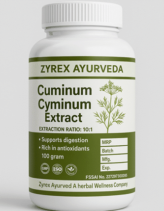Zyrex Ayurveda Cuminum Cyminum Extract Tablets Pack of 60 Tablets Pack