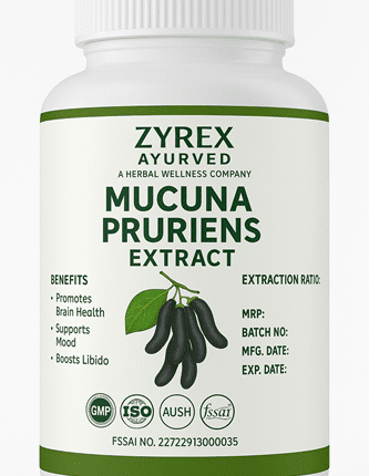 Zyrex Ayurveda Mucuna Pruriens Extract Tablets Pack of 60 Tablets Pack