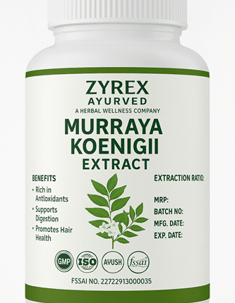 Zyrex Ayurveda Murraya Koenigii Extract Tablets Pack of 60 Tablets Pack