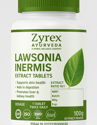 Zyrex Ayurveda Lawsonia Inermis Extract Tablets Pack of 60 Tablets Pack