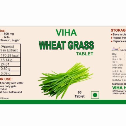 Viha Herbal Wheat Grass Extract Tablets Pack of 60 Tablets Pure Natural And Organic