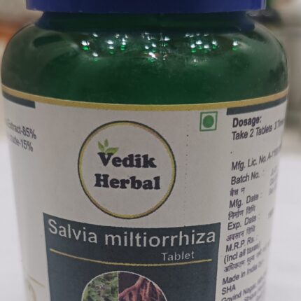 Vedik Herbal Salvia Miltiorrhiza / Danshen / Red Sage Extract Tablets pack of 120 Tablets