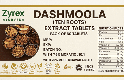 Zyrex Ayurveda Dashmool / Dashmool/ Dashamoola / Dasmool / Dashmul /Dashamula Extract Tablets Pack 60 Tablets