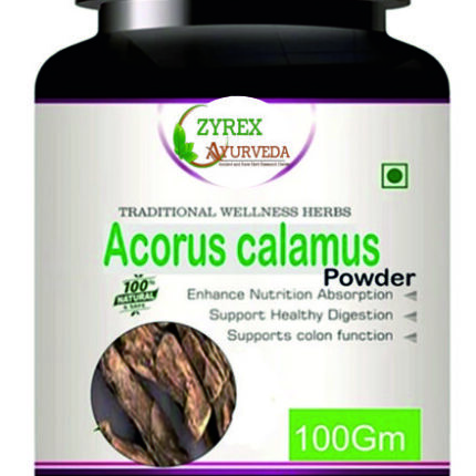Zyrex Acorus calamus ( Vacha) Extract Powder Pack Of 100 Gram
