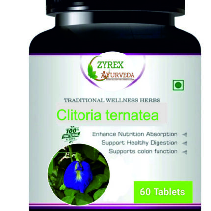Zyrex Clitoria ternatea(Butterfly Pea) Extract Tablet Pack Of 60 Tablets