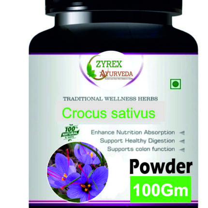 Zyrex Crocus sativus(Saffron) Extract Powder Pack Of 100 Gram Powder