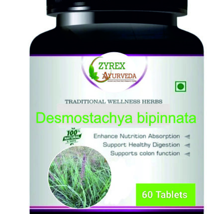 Zyrex desmostachya bipinnata (Kusha) Extract Tablet Pack Of 60 Tablets