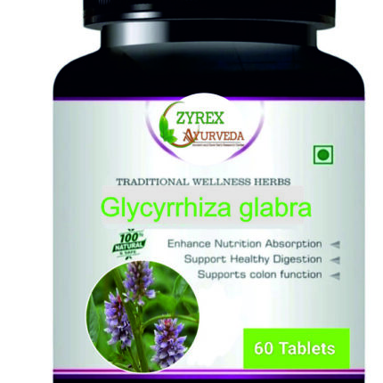 Zyrex Glycyrrhiza glabra(Licorice) Extract Tablet Pack Of 60 Tablets