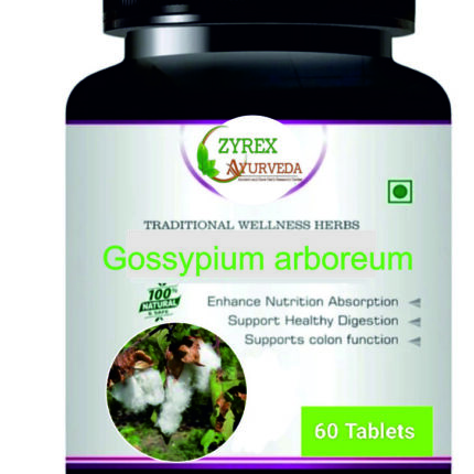 Zyrex Gossypium arboreum (Kapas) Extract Tablet Pack Of 60 Tablets
