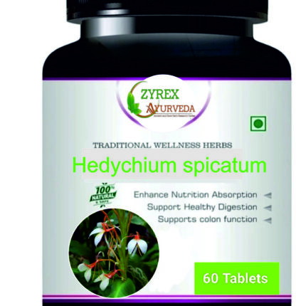Zyrex Hedychium spicatum(Kapoor Kacheri) Extract Tablet Pack Of 60 Tablets