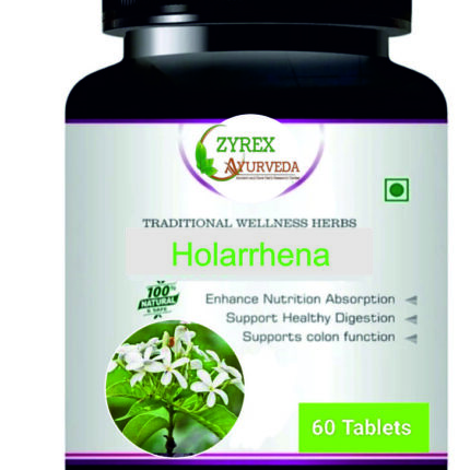 Zyrex Holarrhena antidysenterica(Kutaj Chal) Extract Tablet Pack Of 60 Tablets