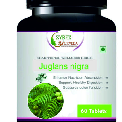 Zyrex Juglans nigra (Black Walnut Hull) Extract Tablet Pack Of 60 Tablets