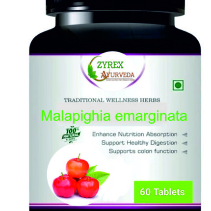 Zyrex malpighia emarginata (Acerola Cherry) Extract Tablet Pack Of 60 Tablets