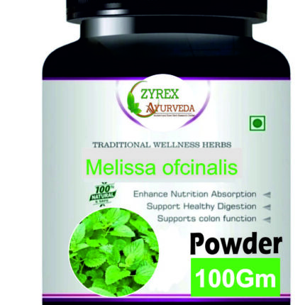 Zyrex Melissa officinalis(Lemon Balm) Extract Powder Pack Of 100 Gram Powder