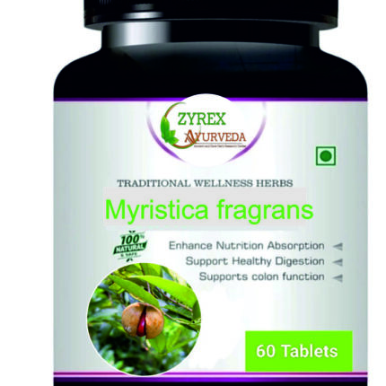 Zyrex Myristica fragrans(Nutmeg) Extract Tablet Pack Of 60 Tablets