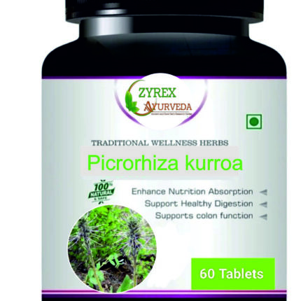 Zyrex Picrorhiza kurroa(Kutki) Extract Tablet Pack Of 60 Tablets
