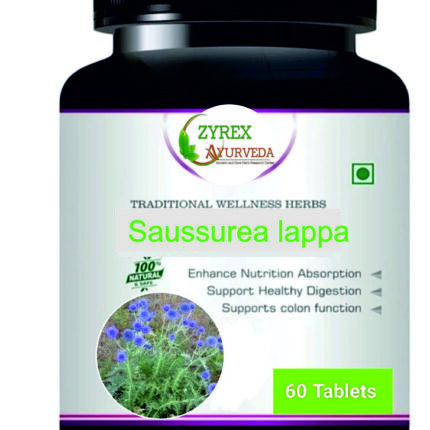 Zyrex Saussurea lappa(Kuth) Extract Tablet Pack Of 60 Tablets