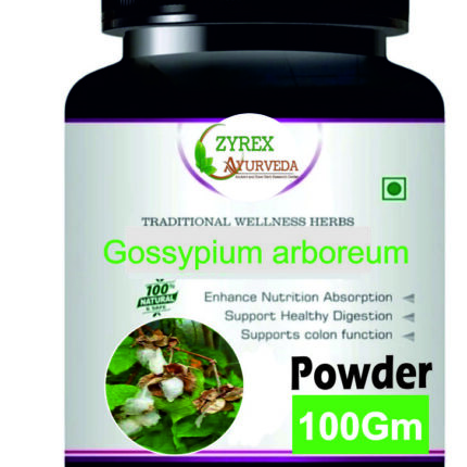Zyrex gossypium arboreum(Kapas) Extract Powder Pack Of 100 Gram Powder