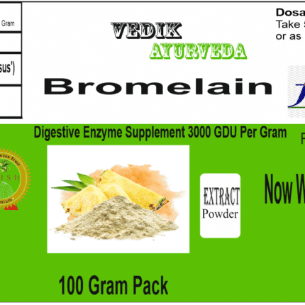Vedik Ayurveda Bromelain Powder Pack of 100 Gram Pure Natural and Organic