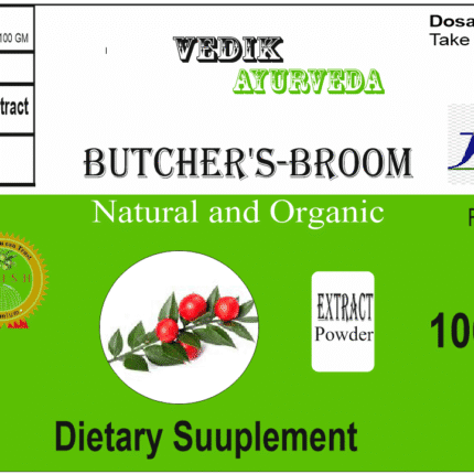 Vedik Ayurveda Butcher's broom Extract Powder Pack of 100 Gram