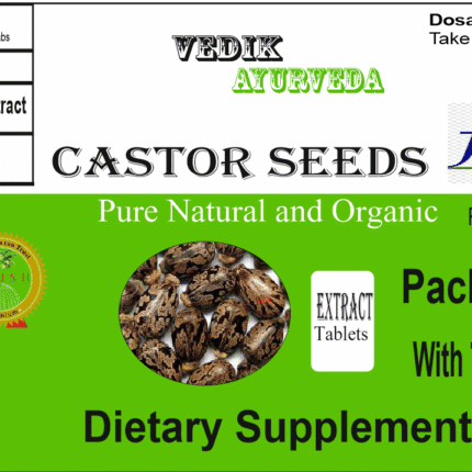 Vedik Ayurveda Castor Seeds Extract Tablets Pack of 60 Tablets