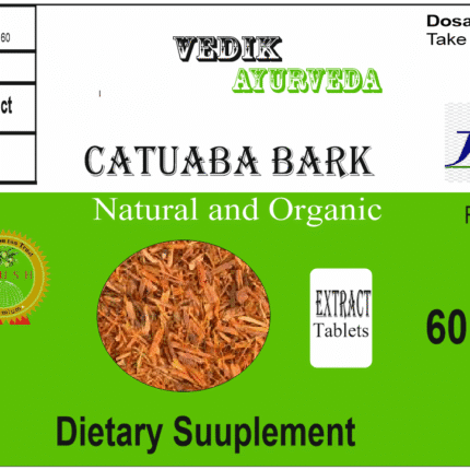 Vedik Ayurveda Extract Catuaba Bark Tablets Pack of 60 Tablets