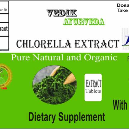 Vedik Ayurveda Chlorella Extract Tablets Pack of 60 Tablets