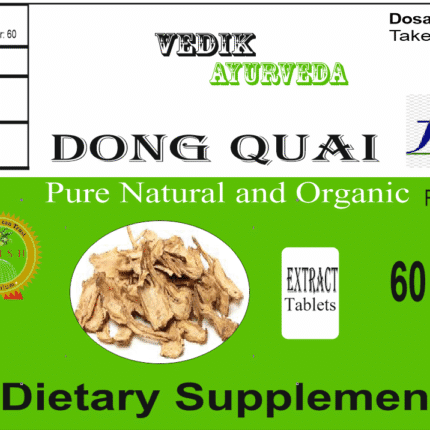 Vedik Ayurveda Dong Quai (Angelica sinensis) Extract Tablets Pack of 60 Tablets