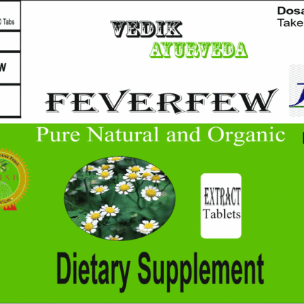 Vedik Ayurveda Feverfew (Tanacetum parthenium) Extract Tablets Pack of 60 Tablets