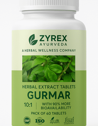 Zyrex Ayurveda Gurmar / Gymnema sylvestre Extract Tablets 60 Tablets Pack