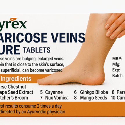 Zyrex Varicose veins Tablets-60 Tablets Pure Herbal and Organic Product.