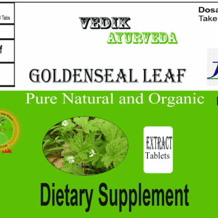 Vedik Ayurveda Goldenseal Leaf Extract Tablets Pack of 60 Tablets