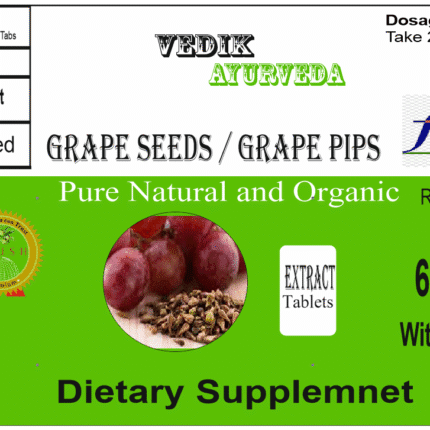 Vedik Ayurveda Grape seeds Extract Tablets Pack of 60 Tablets