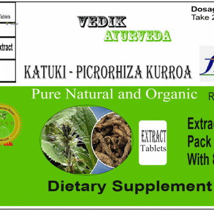 Vedik Ayurveda Kutki (Picrorhiza kurroa) Extract Tablets Pack of 60 Tablets